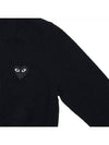 Women s Black Heart Waffen Wool Cardigan P1N023 AX N023 051 - COMME DES GARCONS - BALAAN 3