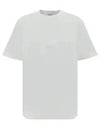 Crew Neck Cotton Short Sleeve T-shirt White - SAINT LAURENT - BALAAN 2