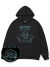 Punchline Jade Green Overfit Hoodie Black - MONSTER REPUBLIC - BALAAN 4