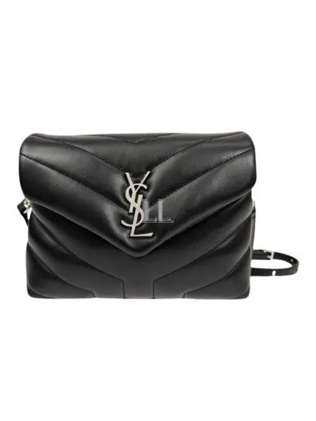 Toy Loulou Strap Shoulder Bag In Quilted Leather Black - SAINT LAURENT - BALAAN 2