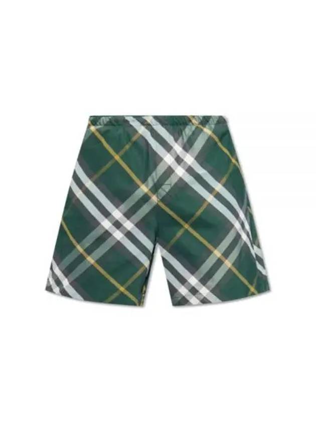 Check Twill Swim Shorts Green - BURBERRY - BALAAN 2