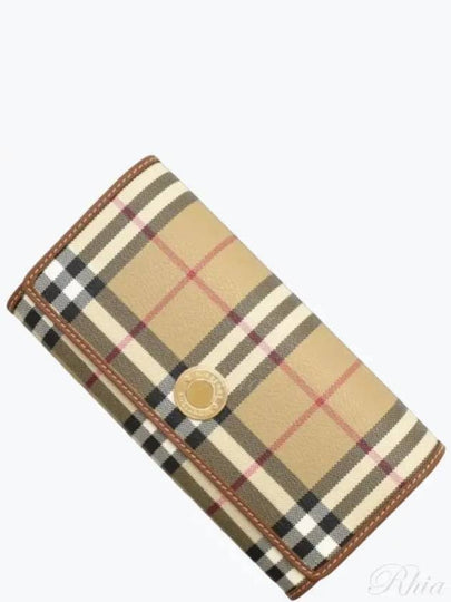 Check Long Wallet Beige - BURBERRY - BALAAN 2