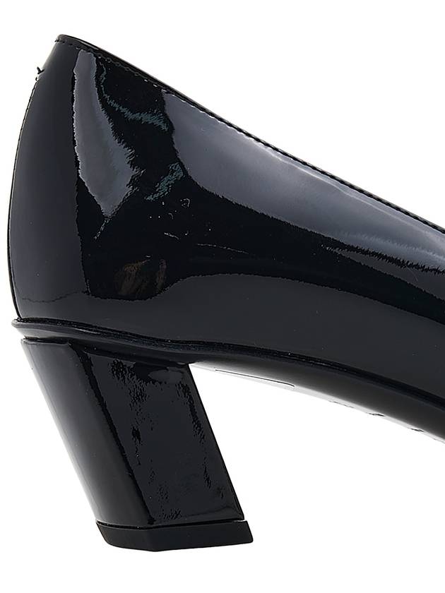 Buckle Patent Leather 45mm Square Toe Pumps Heel Black - ROGER VIVIER - BALAAN.