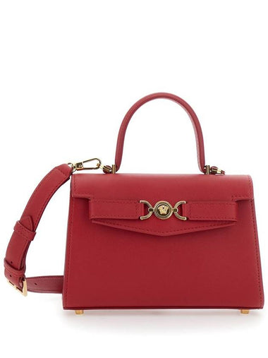 'Medusa '95' Small Red Handbag With Belt Detail In Leather Woman - VERSACE - BALAAN 1