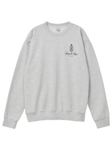 Logo printed sweatshirt heather gray T shirt - SPORTY & RICH - BALAAN 1