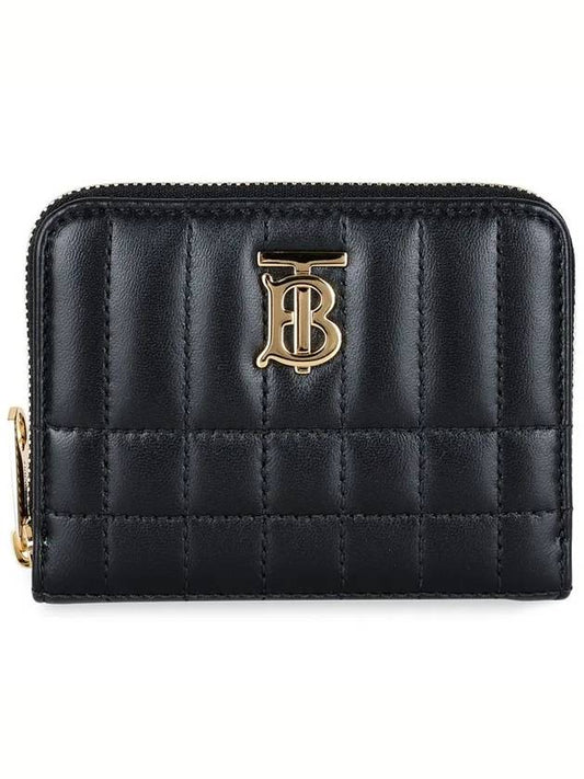 Lola Zipper Quilted Leather Half Wallet Black - BURBERRY - BALAAN 2