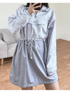 Long Sleeve Windbreaker Short Dress Grey - ADIDAS - BALAAN 6