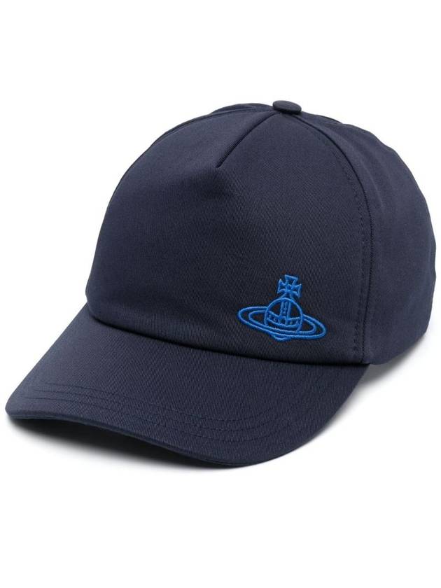 Embroidered ORB Logo Classic Ball Cap Navy - VIVIENNE WESTWOOD - BALAAN 1