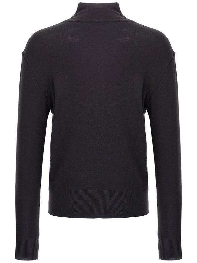 Seamless Merino Wool Turtleneck Black - LEMAIRE - BALAAN 3