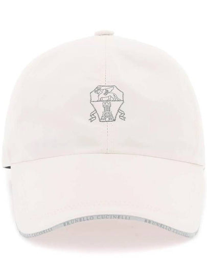 Embroidered Logo Curved Peak Ball Cap White - BRUNELLO CUCINELLI - BALAAN 2