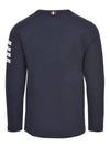 4-Bar Striped Cotton Long Sleeve T-Shirt Navy - THOM BROWNE - BALAAN 6