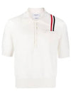 RWB Stripe Polo Shirt White - THOM BROWNE - BALAAN 2