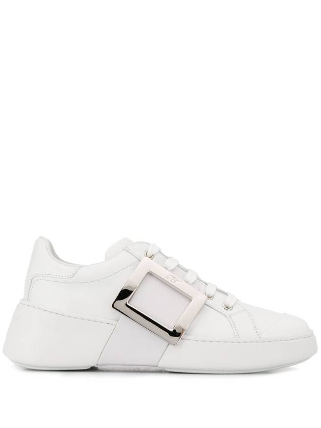 Viv Metal Buckle Low Top Sneakers White - ROGER VIVIER - BALAAN 2