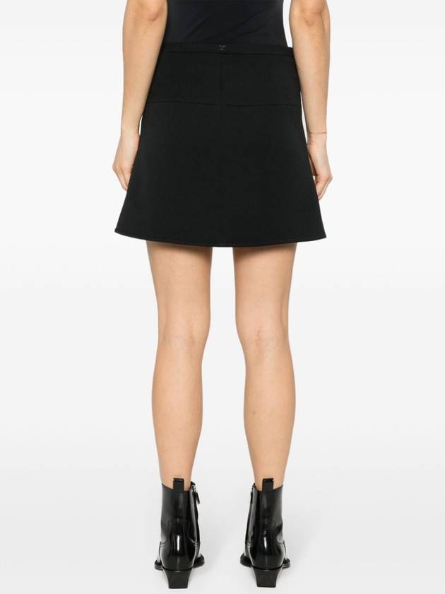 Ellipse Twill Mini A-line Skirt Black - COURREGES - BALAAN 5