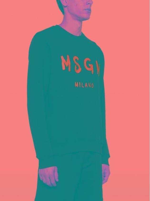 Logo Print Crew Neck Sweatshirt Black - MSGM - BALAAN 4