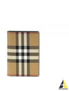 Vintage Check Leather Half Wallet Beige - BURBERRY - BALAAN 2