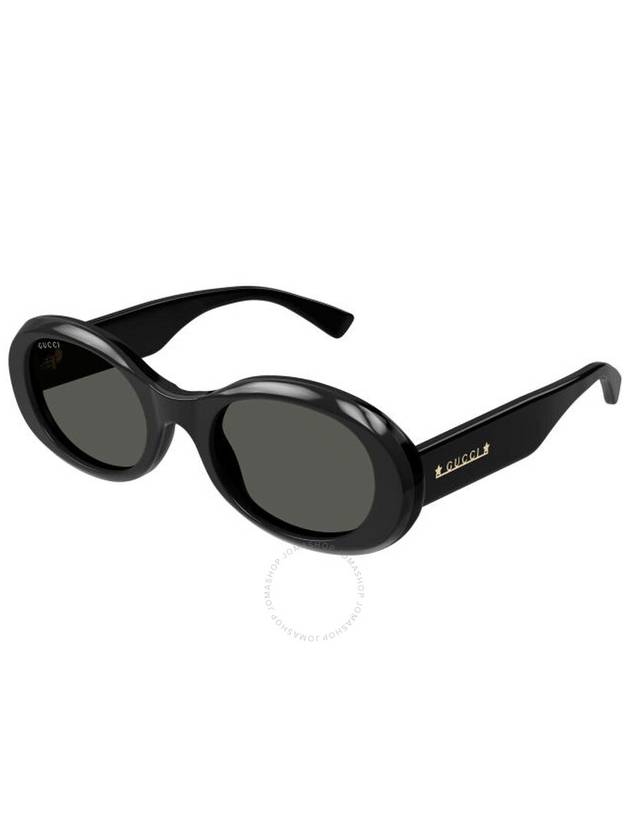 Oval Frame Acetate Sunglasses Black - GUCCI - BALAAN 2