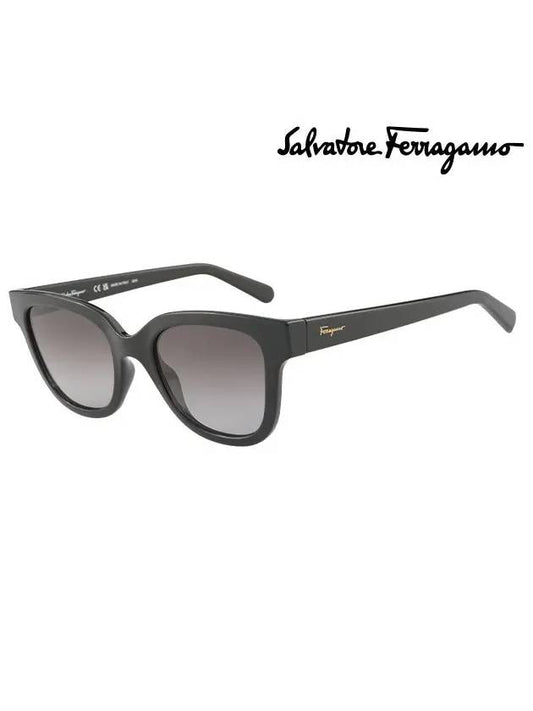 Eyewear Smoke Gradient Square Sunglasses Black - SALVATORE FERRAGAMO - BALAAN 2