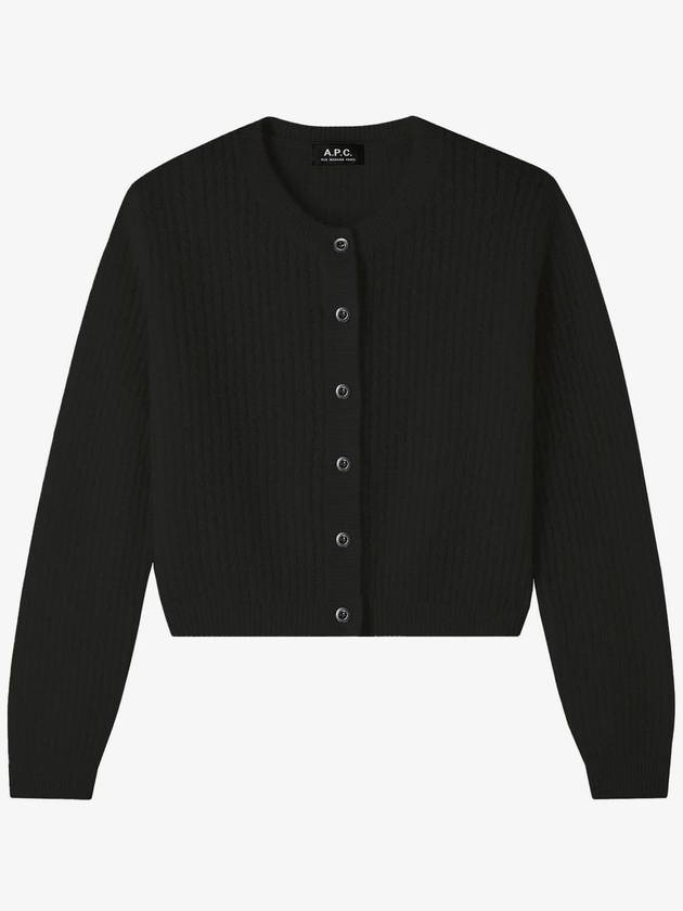 Milo Straight Wool Cardigan Black - A.P.C. - BALAAN 2