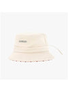 Gadjo Knotted Bucket Hat Off White - JACQUEMUS - BALAAN 4