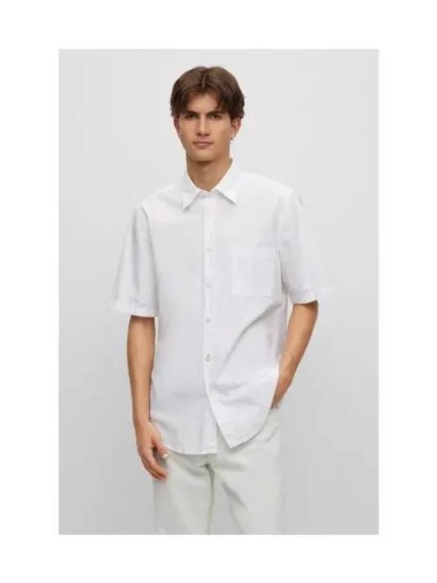 Basic poplin short sleeve shirt 50489330 100 - BOSS - BALAAN 1