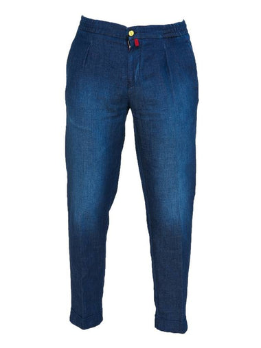 Side Pocket Banding Straight Pants Blue - KITON - BALAAN 1