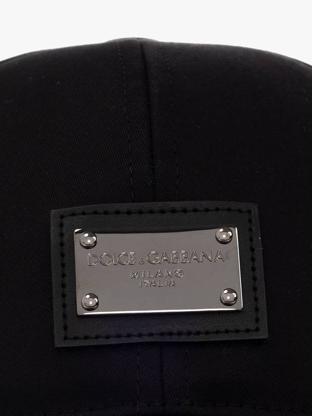 DG Logo Plaque Ball Cap Black - DOLCE&GABBANA - BALAAN 5