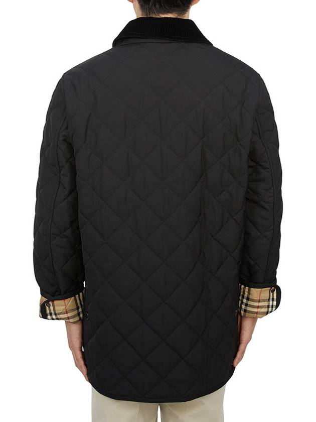 Long Sleeved Quilted Jacket Black - BURBERRY - BALAAN 5