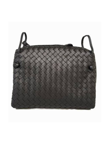 Intrecciato Lambskin Cross Bag Black - BOTTEGA VENETA - BALAAN 1