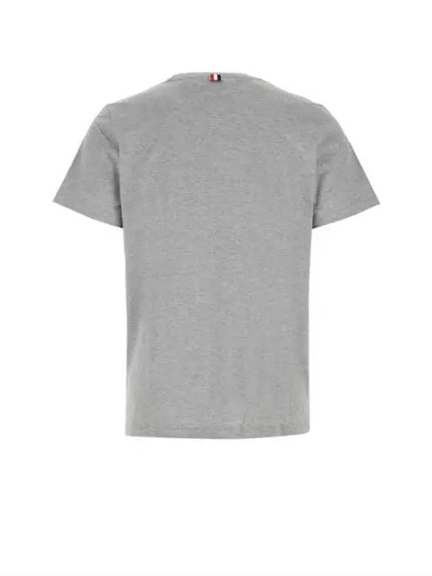 Men's Side Slit Relaxed Short Sleeve T-Shirt Light Grey - THOM BROWNE - BALAAN 3