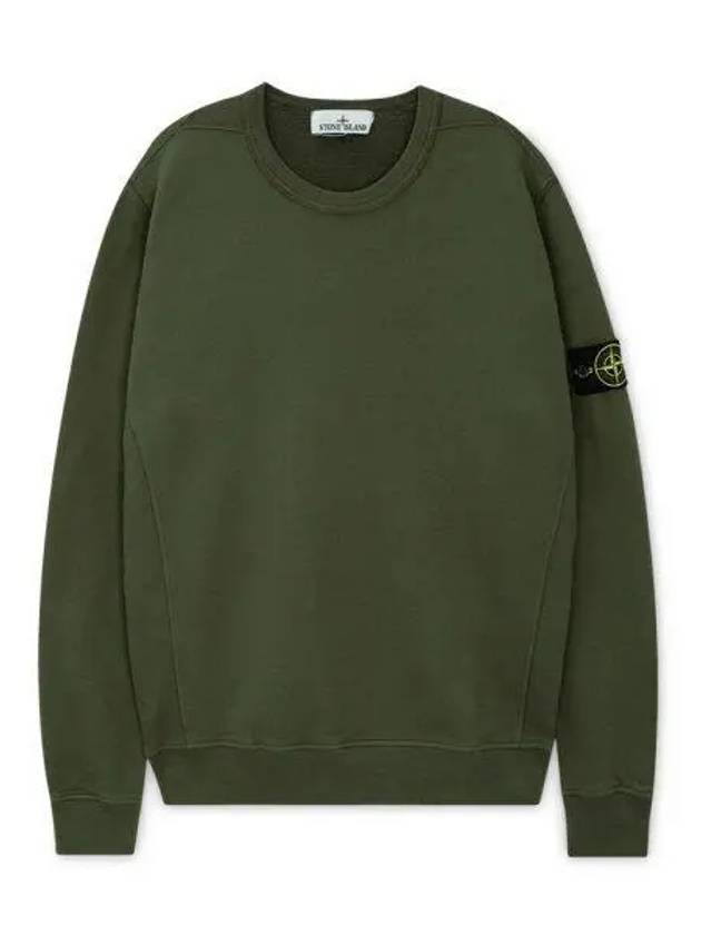 Wappen Patch Crew Neck Cotton Sweatshirt Musk Green - STONE ISLAND - BALAAN 2