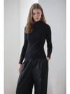 Kaisienne color block half neck polar knit black - CAHIERS - BALAAN 3