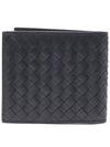 Intrecciato Calf Leather Half Wallet Black - BOTTEGA VENETA - BALAAN 5