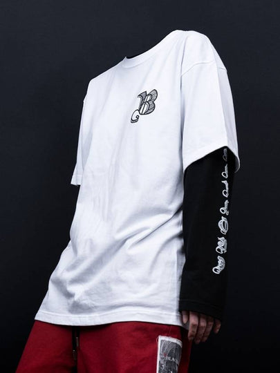 Sketch Logo Short Sleeve T-Shirt White - BLACKBLOND - BALAAN 2