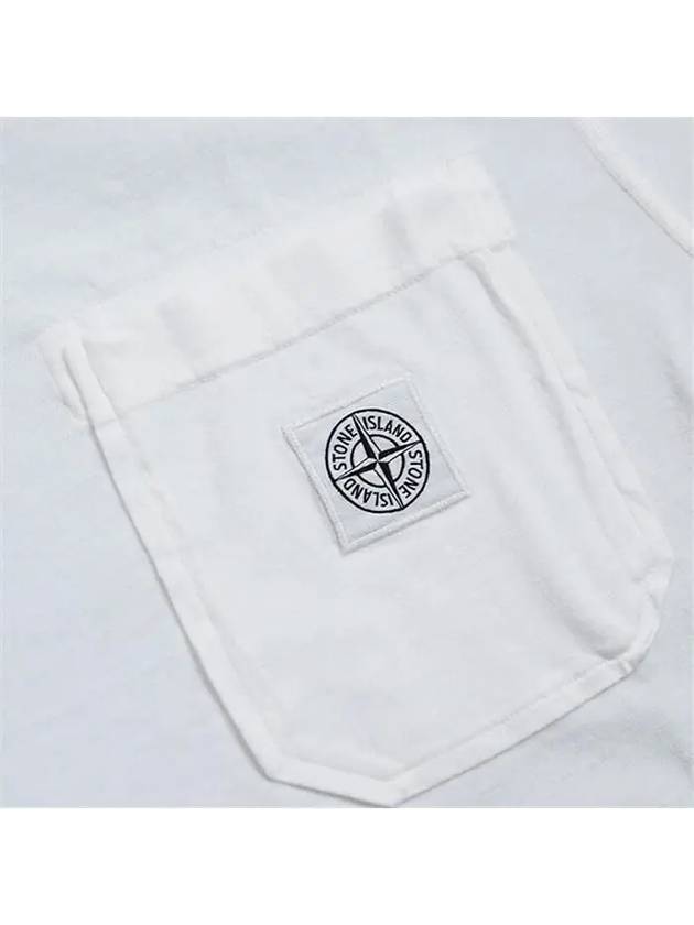 Fissato Treatment Organic Cotton Short Sleeve T-Shirt White - STONE ISLAND - BALAAN 5