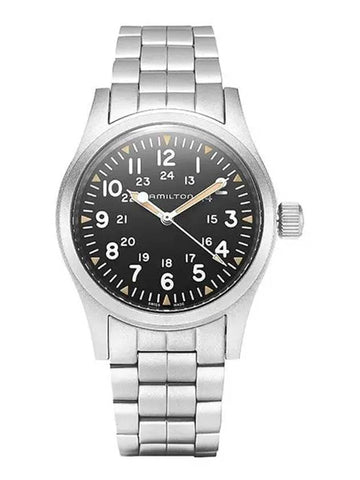 Khaki Field Mechanical Metal Watch Silver - HAMILTON - BALAAN 1