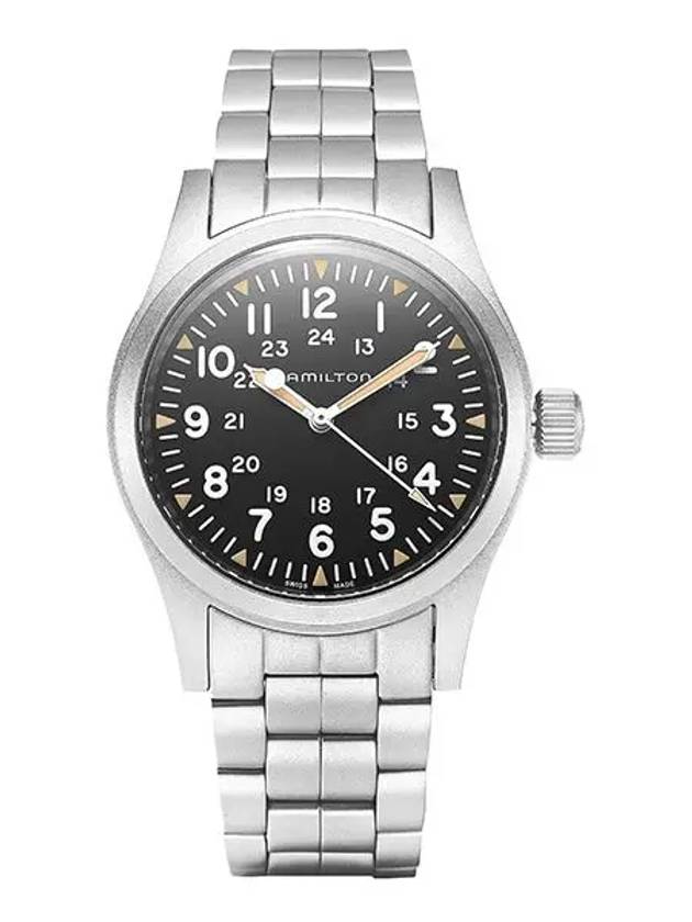 Khaki Field Mechanical Metal Watch Silver - HAMILTON - BALAAN 3