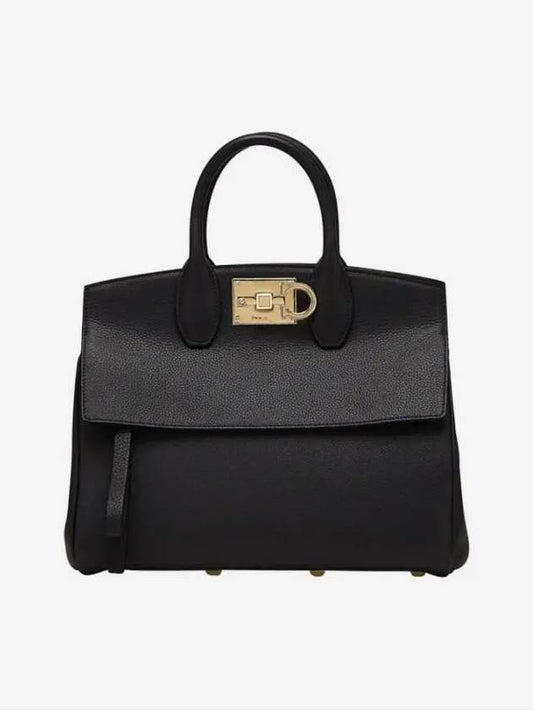 Studio Small Tote Bag Black - SALVATORE FERRAGAMO - BALAAN 2