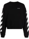 Logo Printing Sweatshirt Sweatshirt Black - OFF WHITE - BALAAN 8