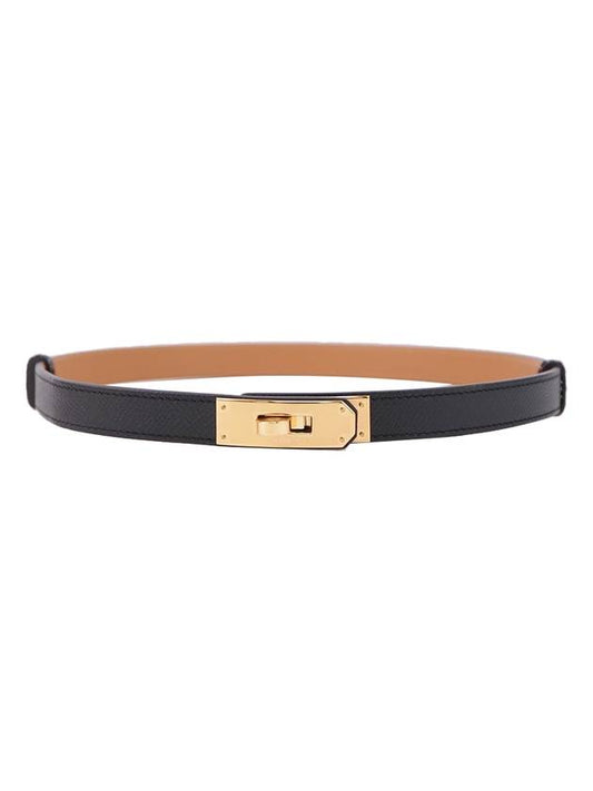 Women's Kelly 18 Leather Belt Black - HERMES - BALAAN 1