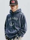 USN VTG Dying Hoodie Dusty Navy - KND - BALAAN 3