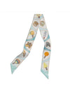 Funny Ice Cream Twilly Scarf Aqua - HERMES - BALAAN 1