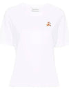 Speedy Fox Patch Comfort Short Sleeve T Shirt White - MAISON KITSUNE - BALAAN 2