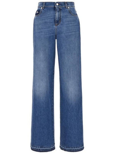 Denim Straight Pants 775894 QMABJ 4109 WORN WASH - ALEXANDER MCQUEEN - BALAAN 2