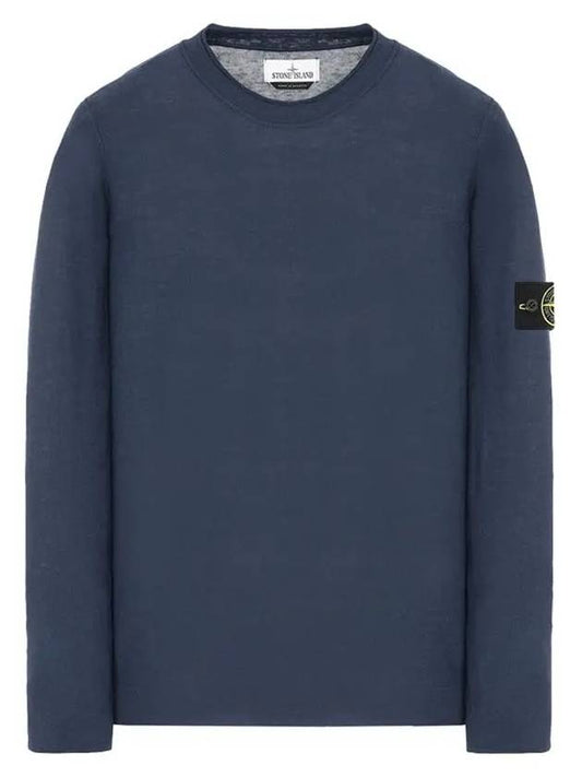 Wappen Patch Knit Top Navy - STONE ISLAND - BALAAN 2