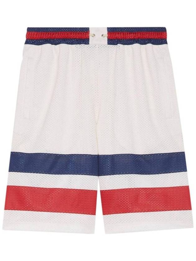 GG Mesh Bermuda Shorts Off White - GUCCI - BALAAN 1