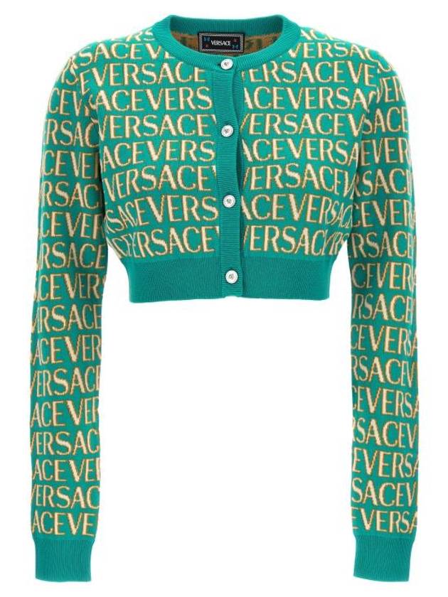 Cardigan 10109631A079605V540 Light Blue - VERSACE - BALAAN 1