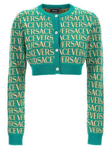 Cardigan 10109631A079605V540 Light Blue - VERSACE - BALAAN 1