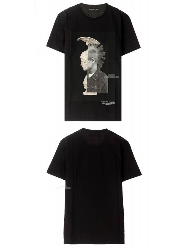 Mohawk Short Sleeve T-Shirt Black - NEIL BARRETT - BALAAN 5