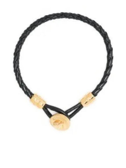 Medusa Biggie Leather Bracelet Black - VERSACE - BALAAN 2